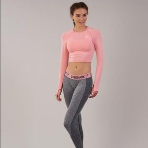 Gymshark pink seamless crop top